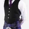 Black Argyll Jacket & Vest Waistcoat 100% Wool Kilt Jacket