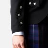 Black Argyll Jacket & Vest Waistcoat 100% Wool Kilt Jacket