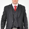 Dark Grey Arrochar Tweed Crail Kilt Jacket & Vest Scotland