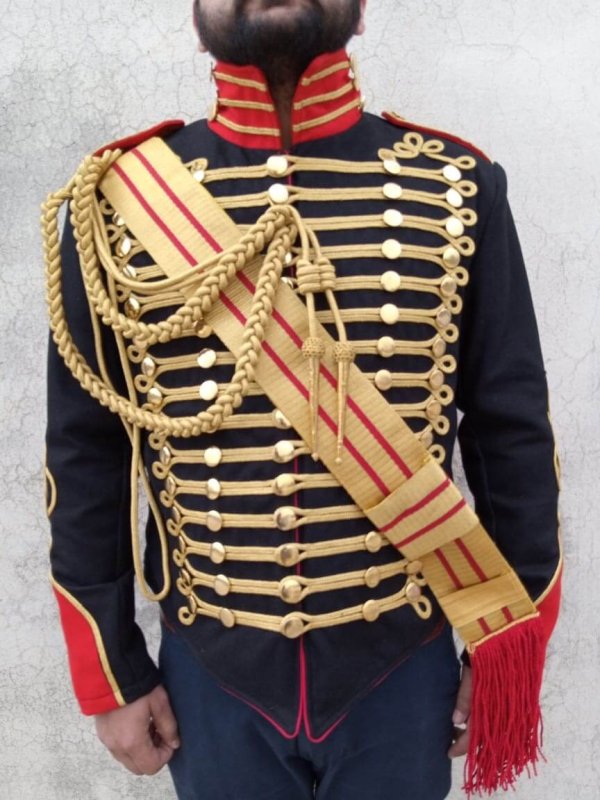 men's Black Jacket Hussar Jacket