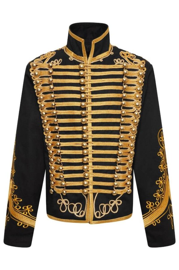 MEN'S ADAM LUXE MILITARY DRUMMER BLACK PARADE JACKET