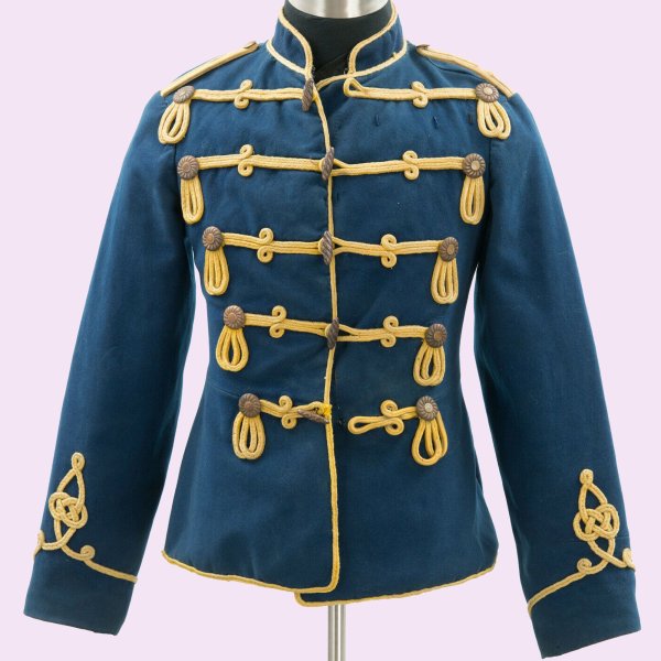 Men Blue Imperial Prussian hussar tunic jacket
