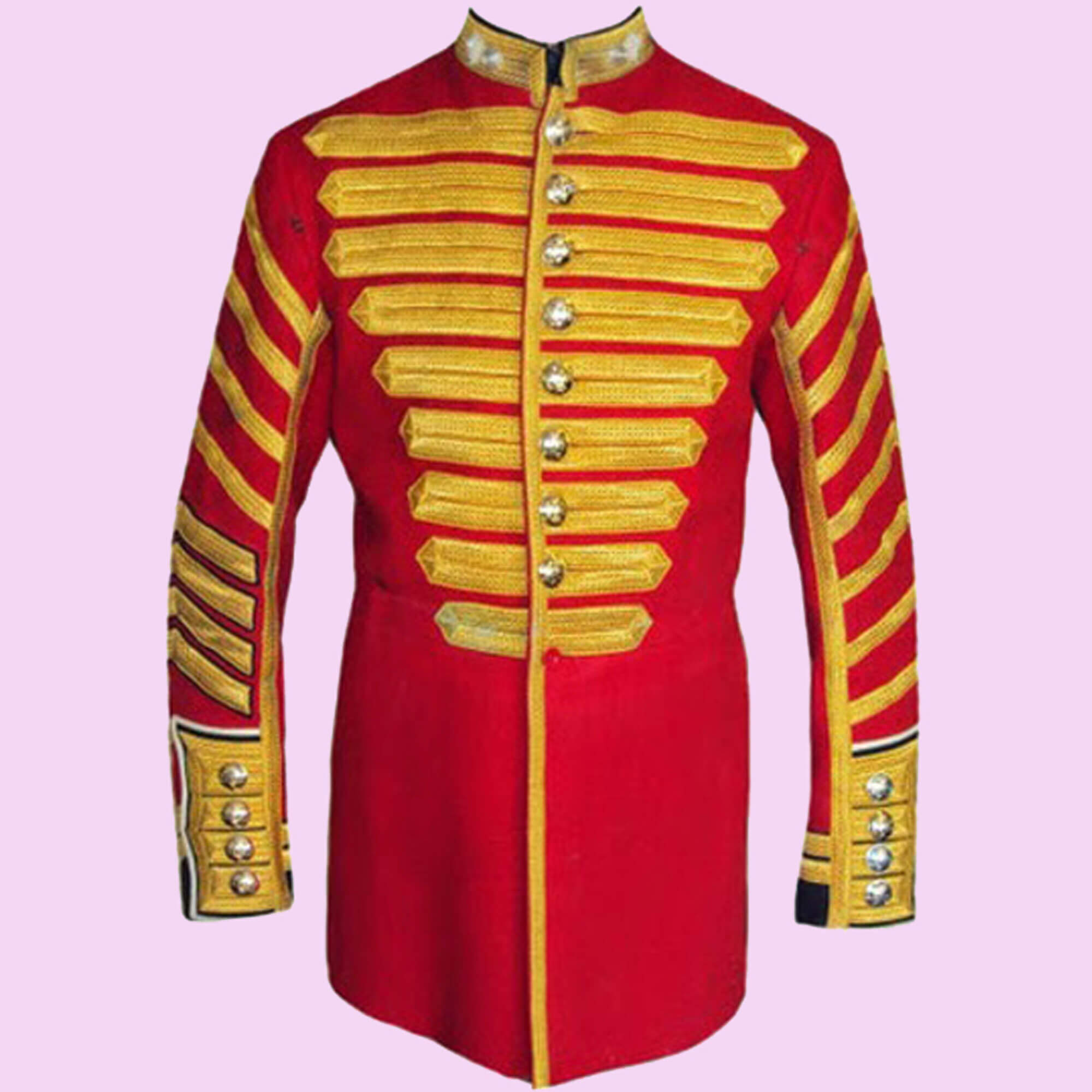 Men’s Grenadier Guards Drum Military Jacket,Men fashion braided jacket