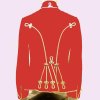 Men's Red British Military Uniforms (1718-1918) Hussar Jacket