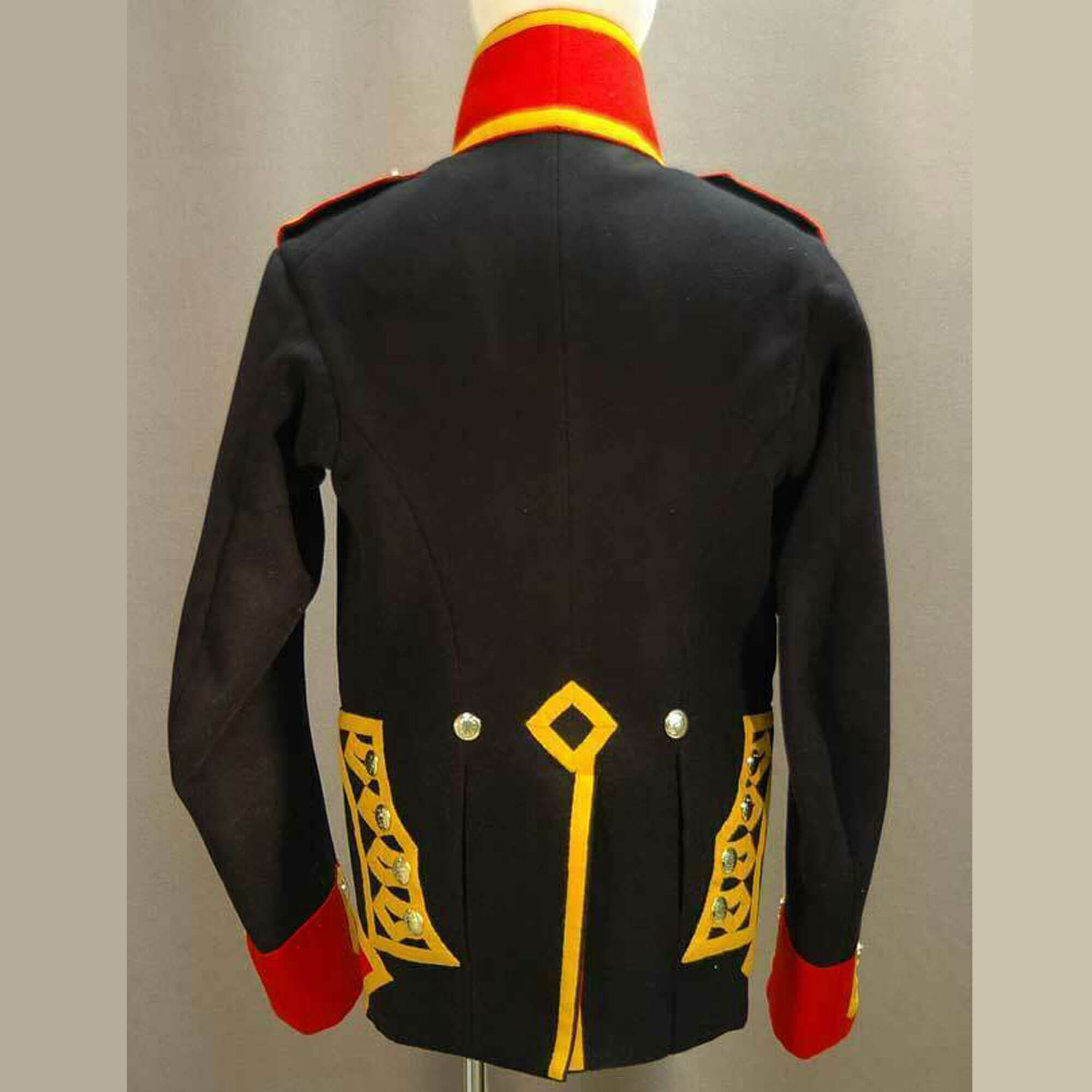 New British Artillery Gunner Officer Royal Black Gold Wool Jacket