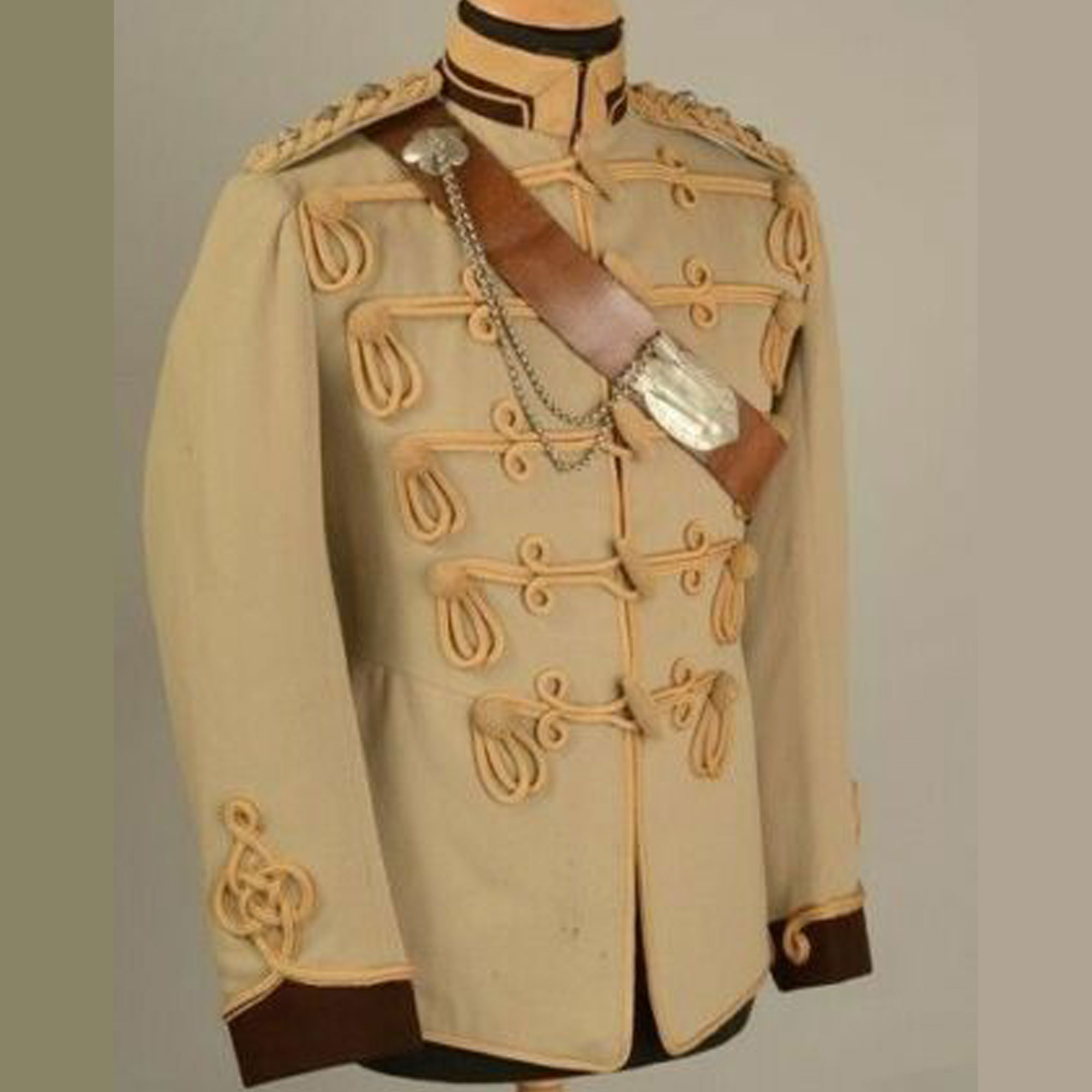 New Men's General Husser Officers Gold Braiding Military Hussar Jacket