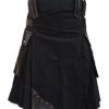 BLACK CARGO UTILITY KILT