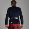Black Military Doublet Jacket In Velvet
