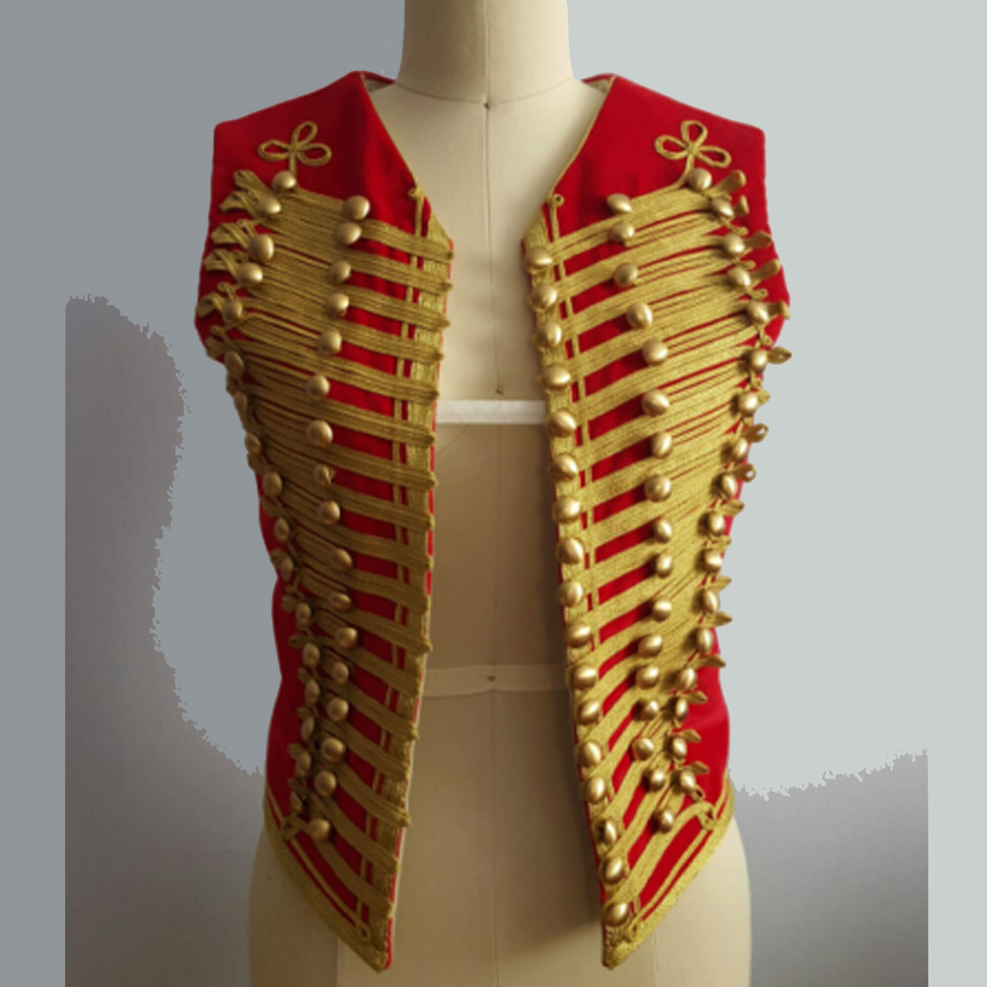 1855 Circa Sergeants Officer Men’s Red Wool Full Dress Tunic Vest