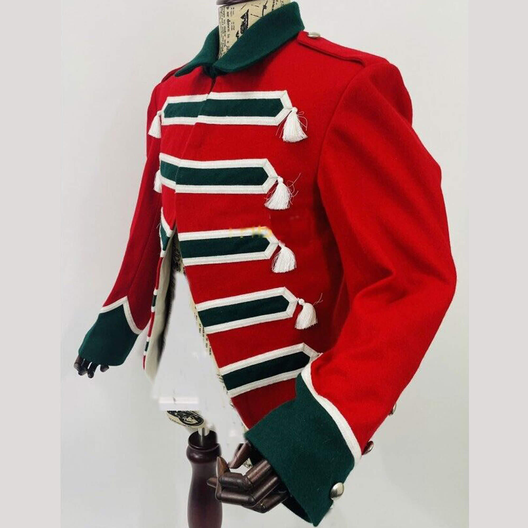 New 1776s 105th Regiment Of Foot Volunteers Of Ireland Red Wool Jacket1