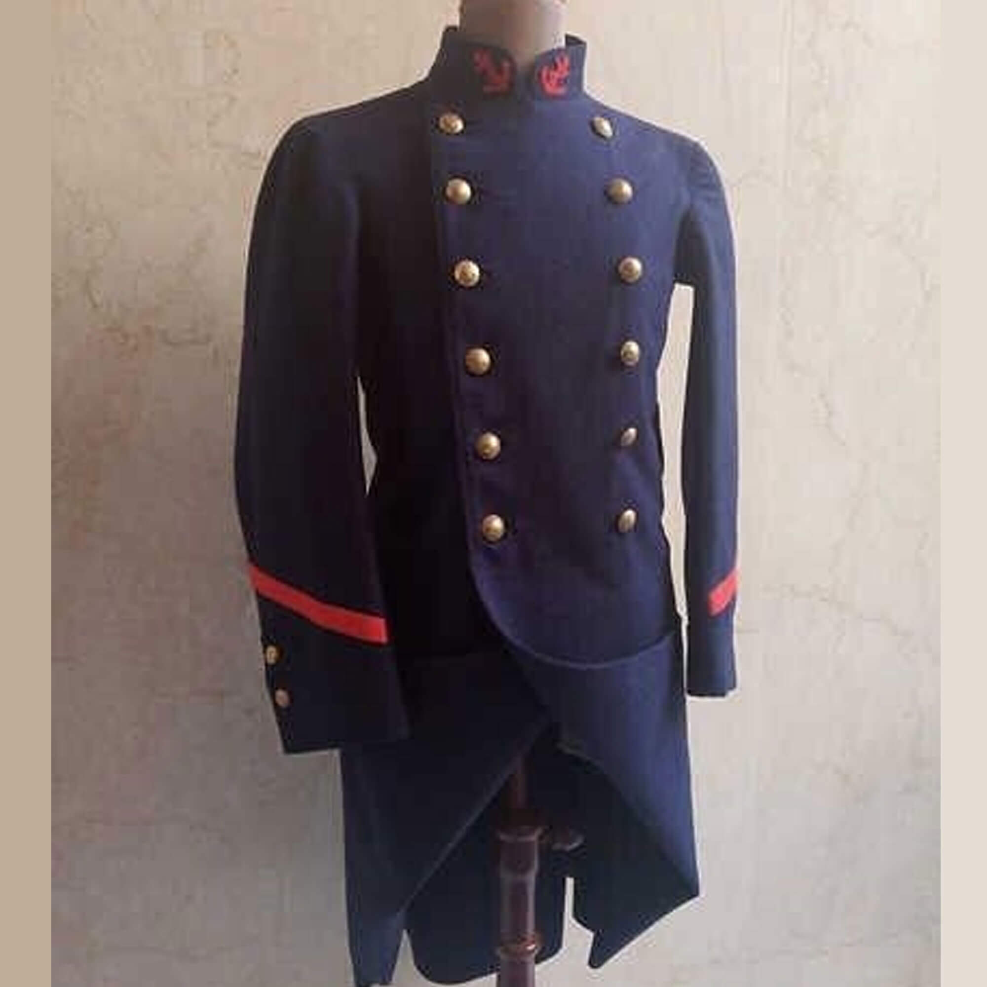 New 1867th to 1877th French Pattern Infantry Navy Blue Men's Overcoat