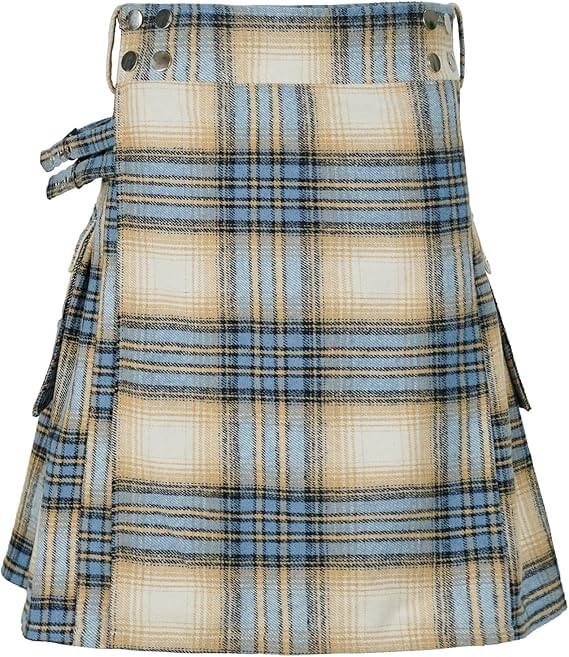 Mens Kilt Traditional Highland Scottish Tartan Utility Kilt