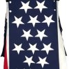 American Flag Kilt - Scottish American Flag Hybrid Kilt for Men's