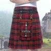 Adjustable 16 oz Tartan Utility Kilts for Men with Front Detachable Pocket