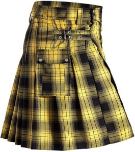 Scottish Tartan Kilt for Men Traditional Highland Utility Kilts